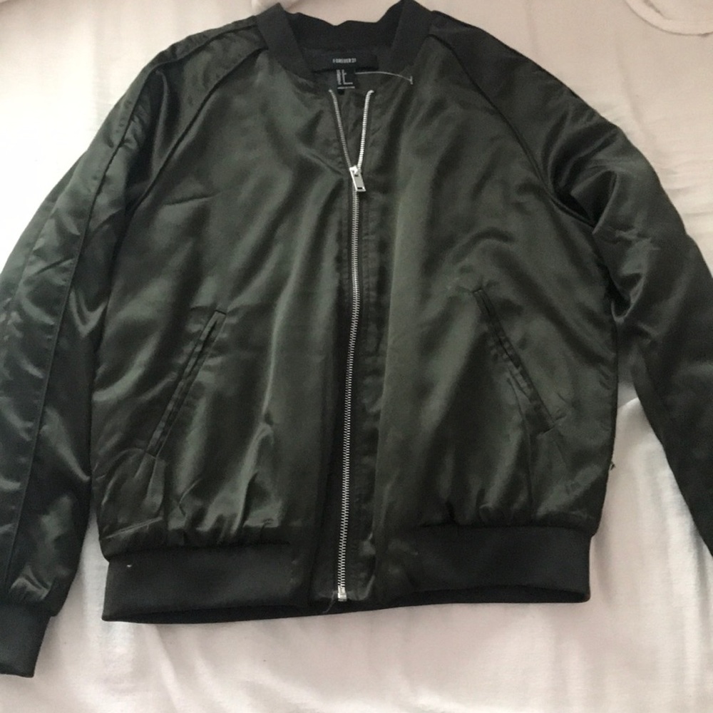 Green bomber jacket